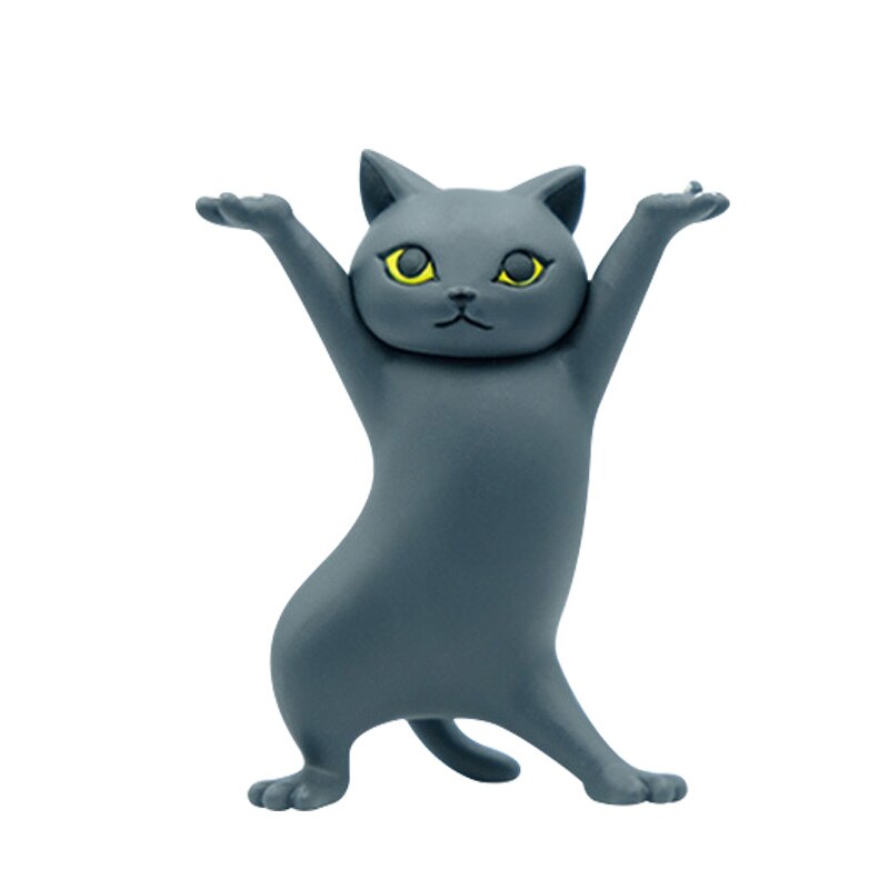 Offre Spéciale Drôle D'haltérophilie Poupée Chaton Stents Chat Porte-Stylo Pour Statue Animalière Décoration Fait À la Main Jouet