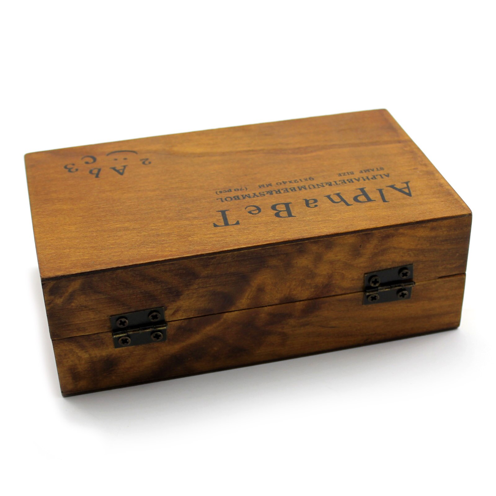 Regular Script 70Pcs Vintage Alphabet Number Symbol DIY Wooden 70pcs