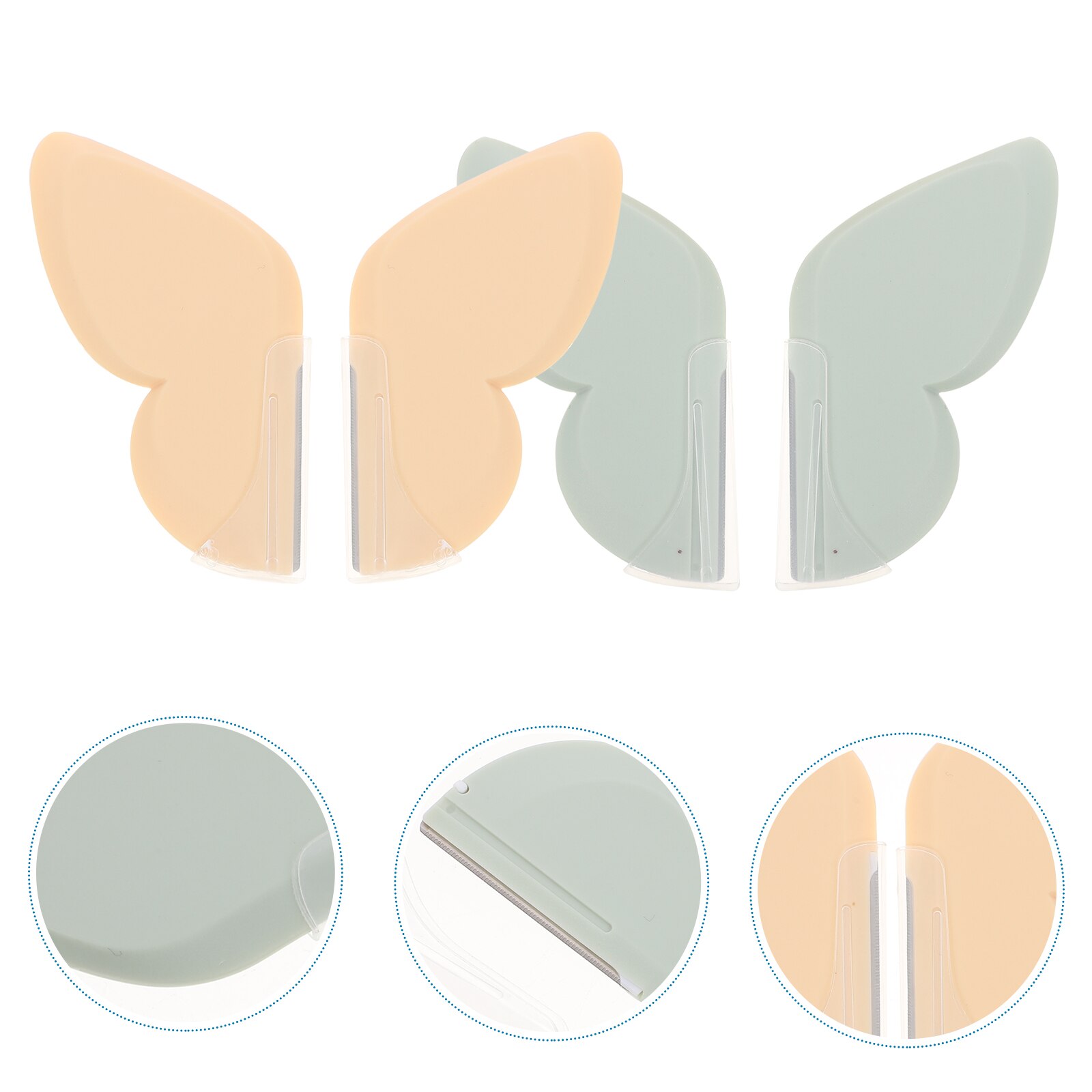 4pcs Razor Trimmer Portable Shaper Grooming Tool Face Razors: Assorted Color 1