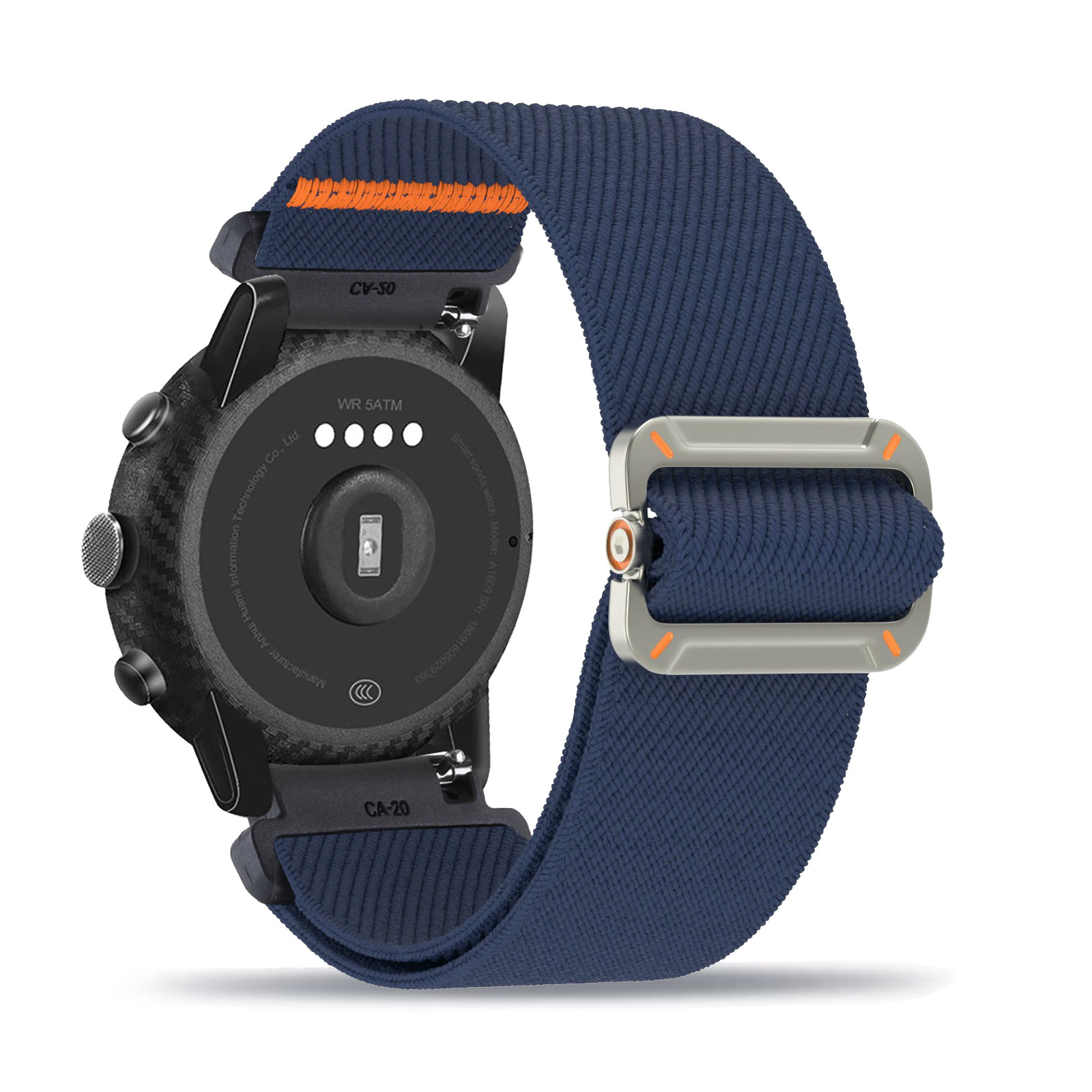 Stretchy Band for Amazfit Stratos 3/Stratos 2/Stratos Band, Soft Nylon Elastic Braided Strap: Blue