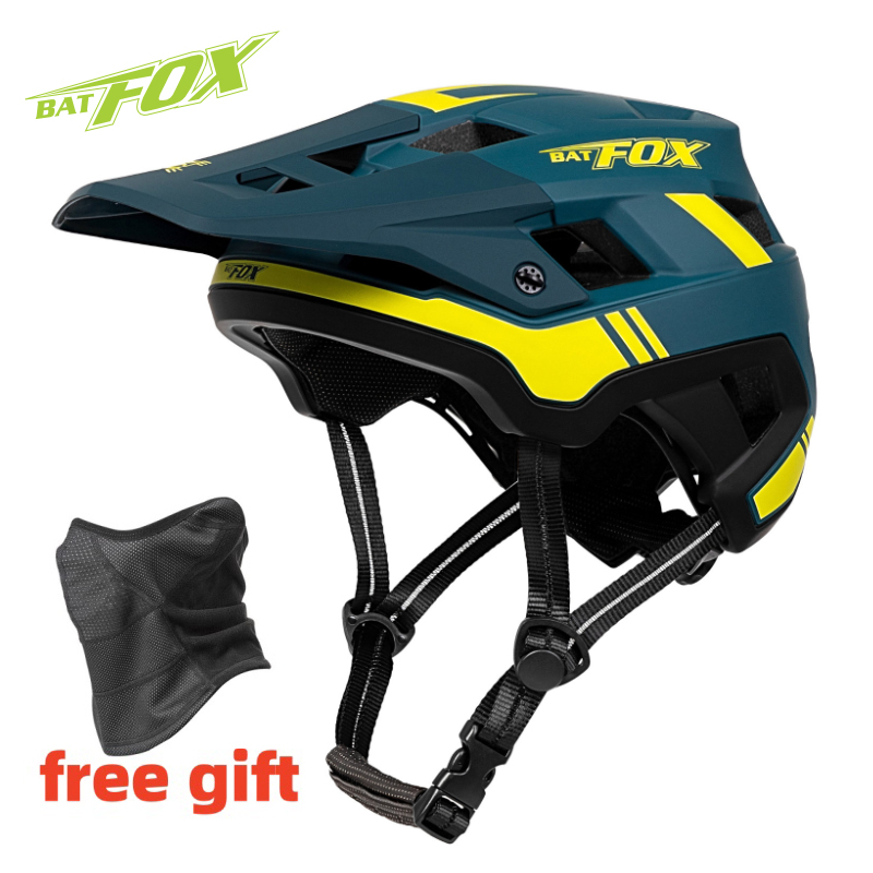 BATFOX Fahrradhelm Speedframe Ultraleicht Fahrrad Reiten Anti-Auswirkungen Straße Berg Sicher Kappe Sport Männer Frauen MTB Fahrrad Helm: l / Blau