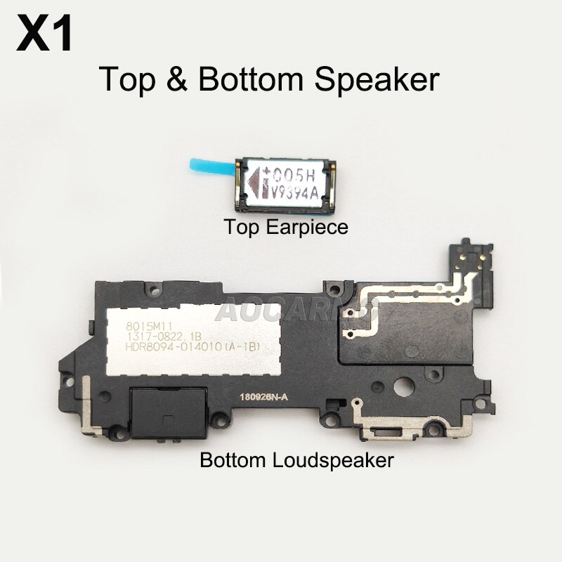 Aocarmo Per SONY Xperia 1 / XZ4 / X1 J9110 Top Ear Speaker Auricolare auricolare Basso Altoparlante Con Adesivo di Ricambio: Top and Bottom