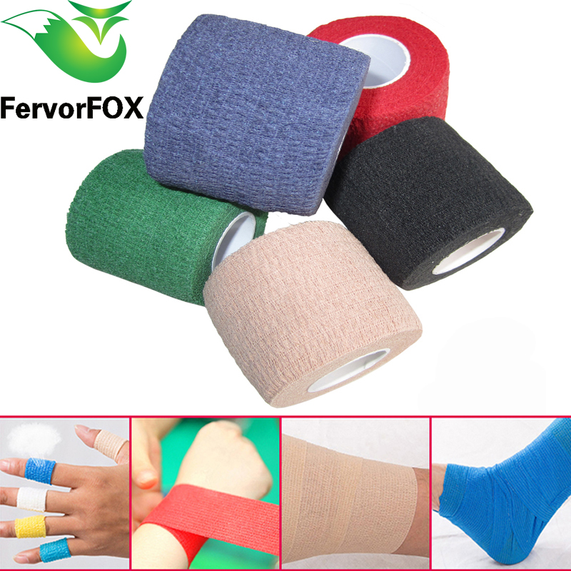 5CM*4.5M Colorful Sport Elastoplast Athletic Kinesiology Elastic Bandage Self Adhesive Wrap Ankle Knee Arthrosis Protector