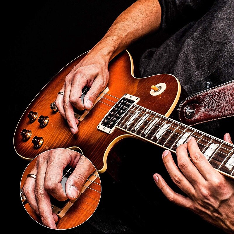20 púas de Metal para guitarra y 2 púas negras para guitarra con púas para guitarra eléctrica