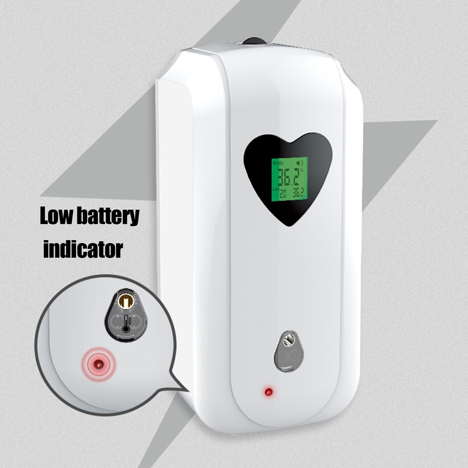 Automatic Alcohol Dispenser with Body Temperature Measurement Touchless Soap Dispenser with Temperature Alarm 850ML XHC88