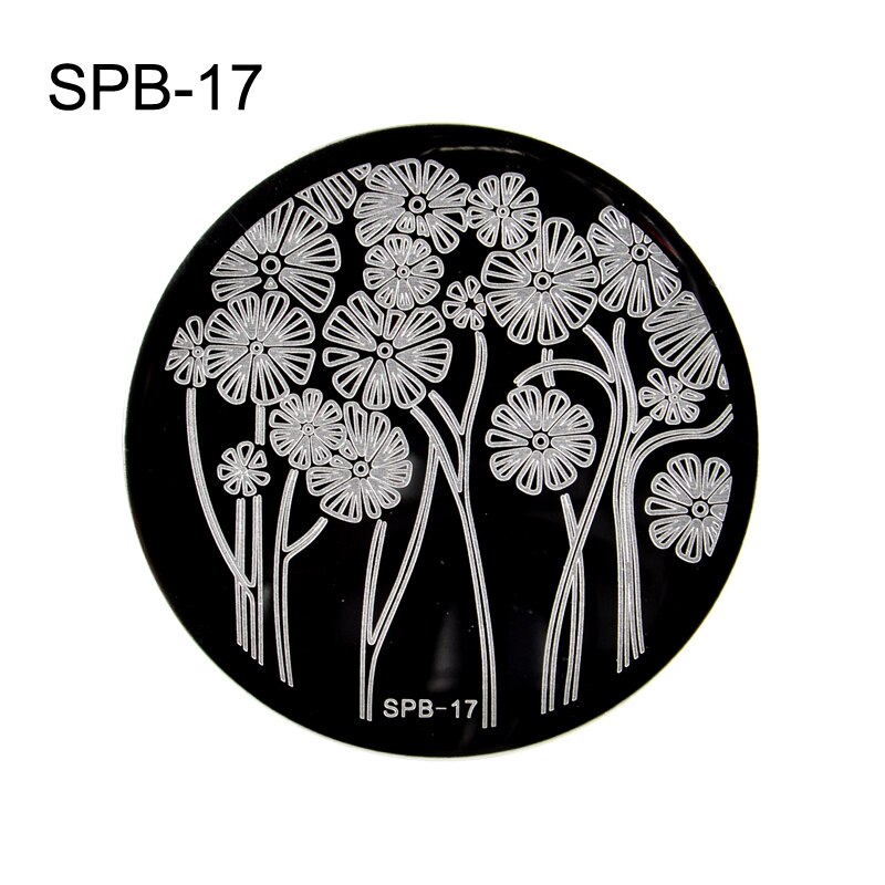 1 pc nail art stempelplaten nagellak print blad bloem dromenvanger sneeuwvlok kerst stempel schraper spons: Spb -17