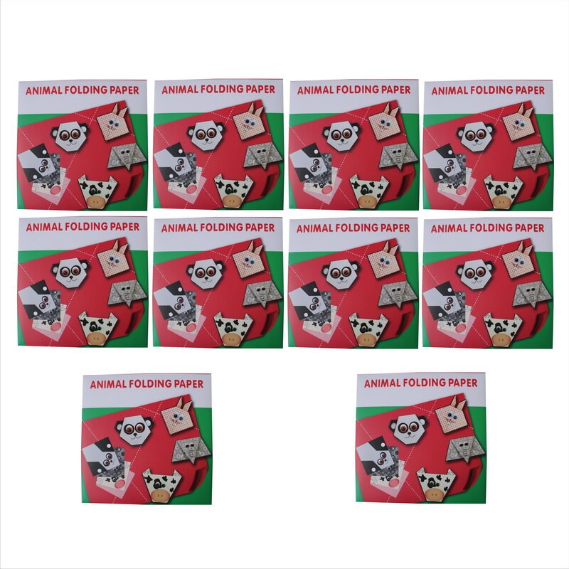 Origami Paper DIY Handicraft Instructional Animal Kraft Papers for Kids Beginners Training and School Craft Lessons: 10 SETS