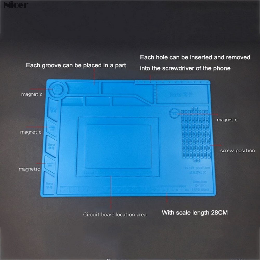 ESD Warmte Isolatie Werken Mat hittebestendig BGA Soldeerstation Reparatie Isolatie Pad Isolator Pad Onderhoud Platform