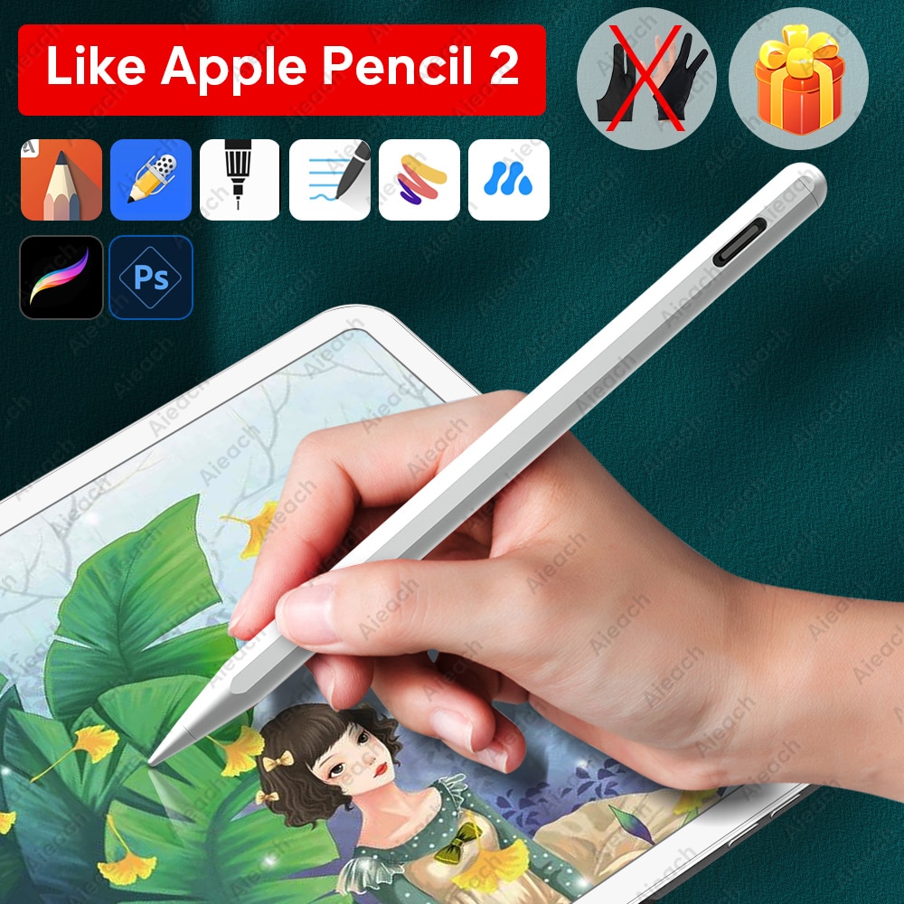 AIEACH Stylus Pen For Apple Pencil 2 iPad Pen With Palm Rejection, For iPad For Applepencil iPad Pro Pencil