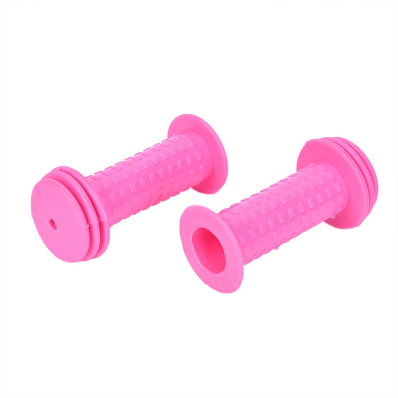 1 par halkskydd handtag gummi cykel grepp cykel grepp barn cykel cykel skoter handtag cykeltillbehör: Rosa