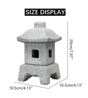 Havedekoration haveskulptur lanterne kunsthåndværk i pagoda have hjem lysestage dekoration: B