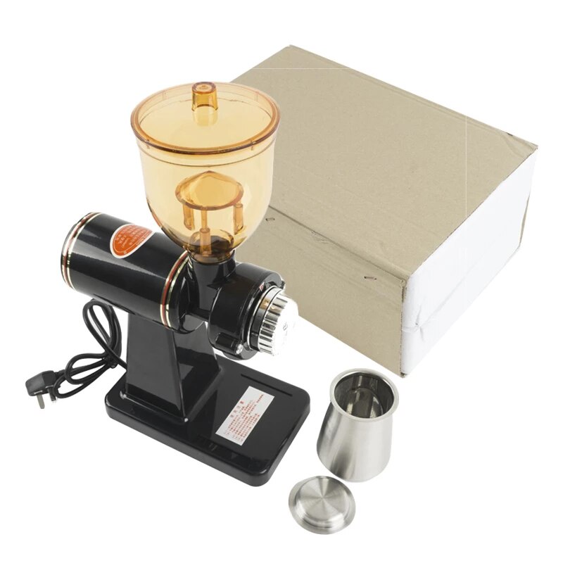 YTK 250g Small Electric Coffee Grinder Coffee Bean Mill Commercial Single Product Coffee Bean Flat Burrs Grinder 220V 110V