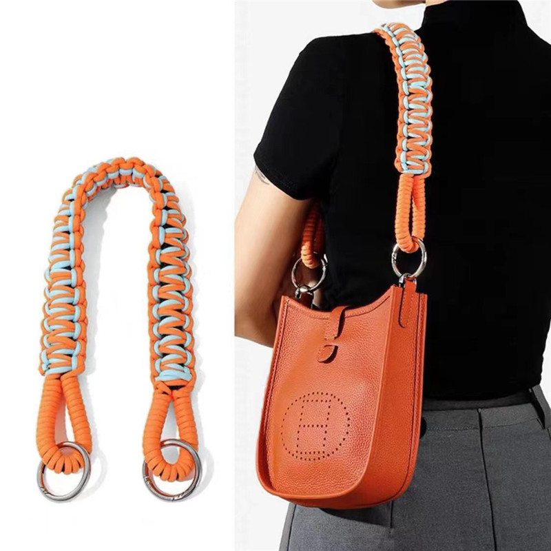 Bolso de hombro para teléfono móvil, cordón trenzado, correa de mano ancha, accesorios para bolso de contraste, cordones Premium, cuerda Universal