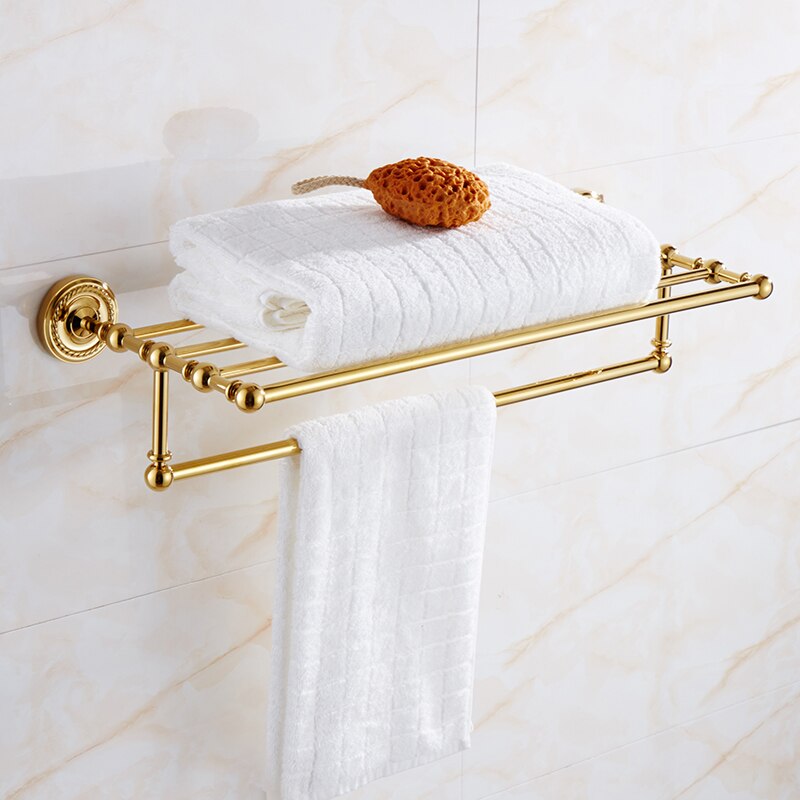 Badezimmer Zubehör Set Messing Gold Bad Hardware Sets Handtuch Rack, Papier halter Wc Pinsel Halter, Handtuch Aufhänger, haken, Handtuch Ring