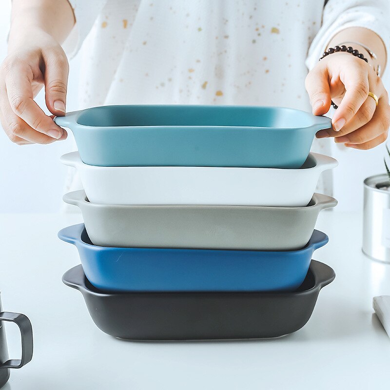 Ceramic Bakeware Set,Rectangular Baking Dish Lasagna Pans for Cooking,Kitchen,Cake Dinner,Banquet and Daily Use,of Baking Pans
