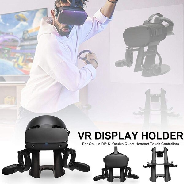 Vr stativ, headset displayholder og station til oculus rift s oculus quest headset presse controllere