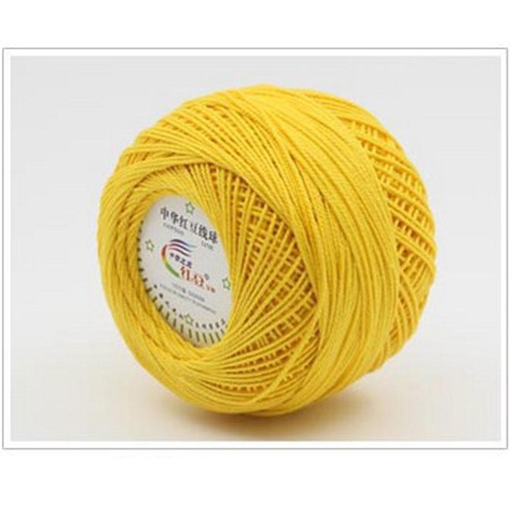 Bricolage coloré dentelle fil fil fil au Crochet 100% coton fil à tricoter à la main fil Machine à coudre ligne numéro 3 bébé fil: 05 bright yellow