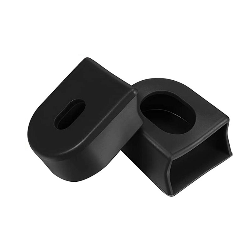 1Pair Bicycle Crank Arm Protector Cover Tear Resistance Silicone Road Bike Universal Crankset Protective Caps MTB Accessories: black