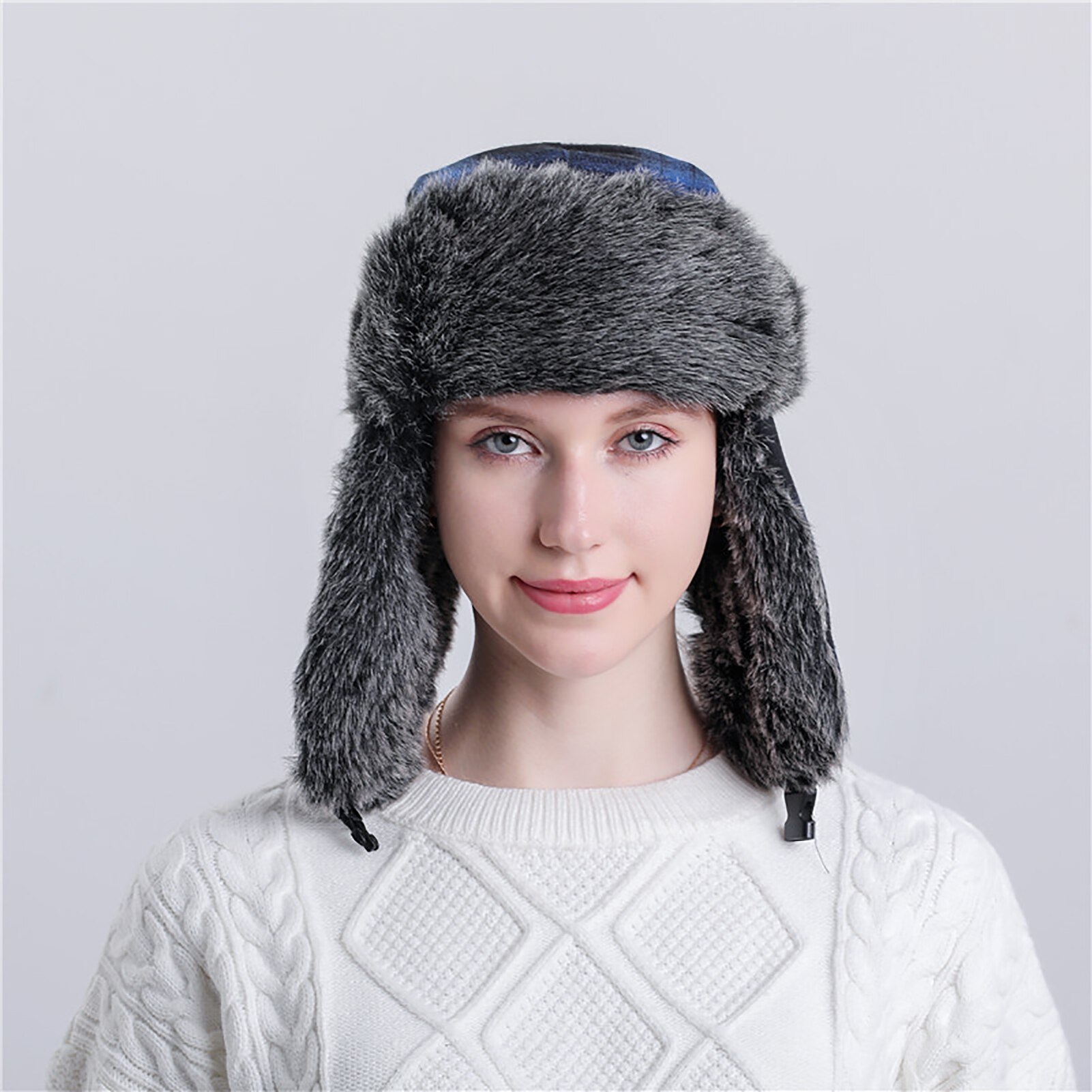 Gorro grueso de invierno para hombre y mujer, gorra Bomber rusa con orejera a cuadros, transpirable, frío, cálido, para ciclismo, turismo, Ushanka