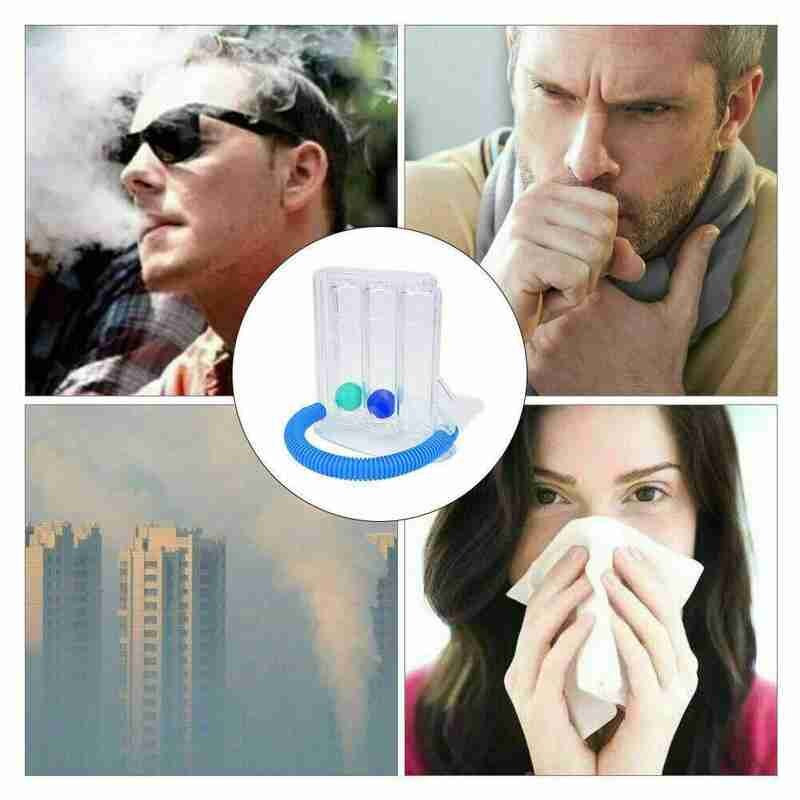 1 Pcs Ademen Trainer Drie-Bal Meter Spirometrie Trainer Longfunctie Exerciser