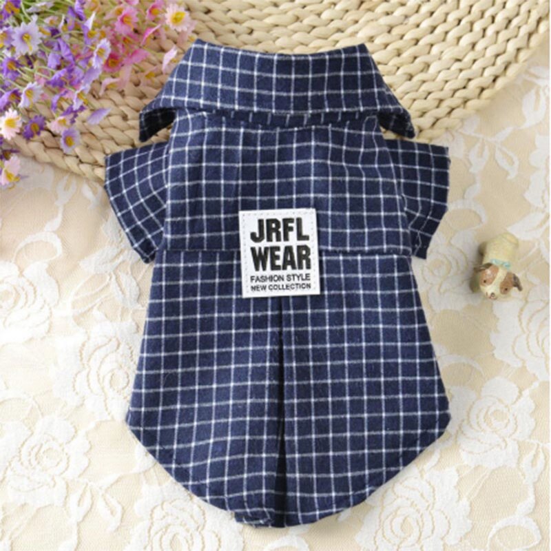 Dog Clothes Classic Pet T-shirt Plaid Shirts for Cats Dogs Spring Summer Clothing for Small Dogs Chihuahua Pug Clothing: XL