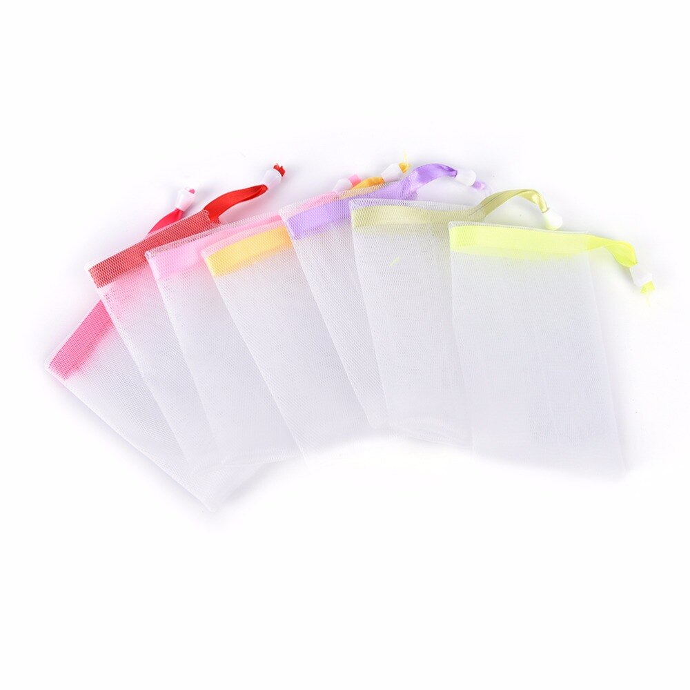 5 stk praktisk sæbeblister mesh sæbenet skummende net easy bubble mesh taske populær bad & bruser