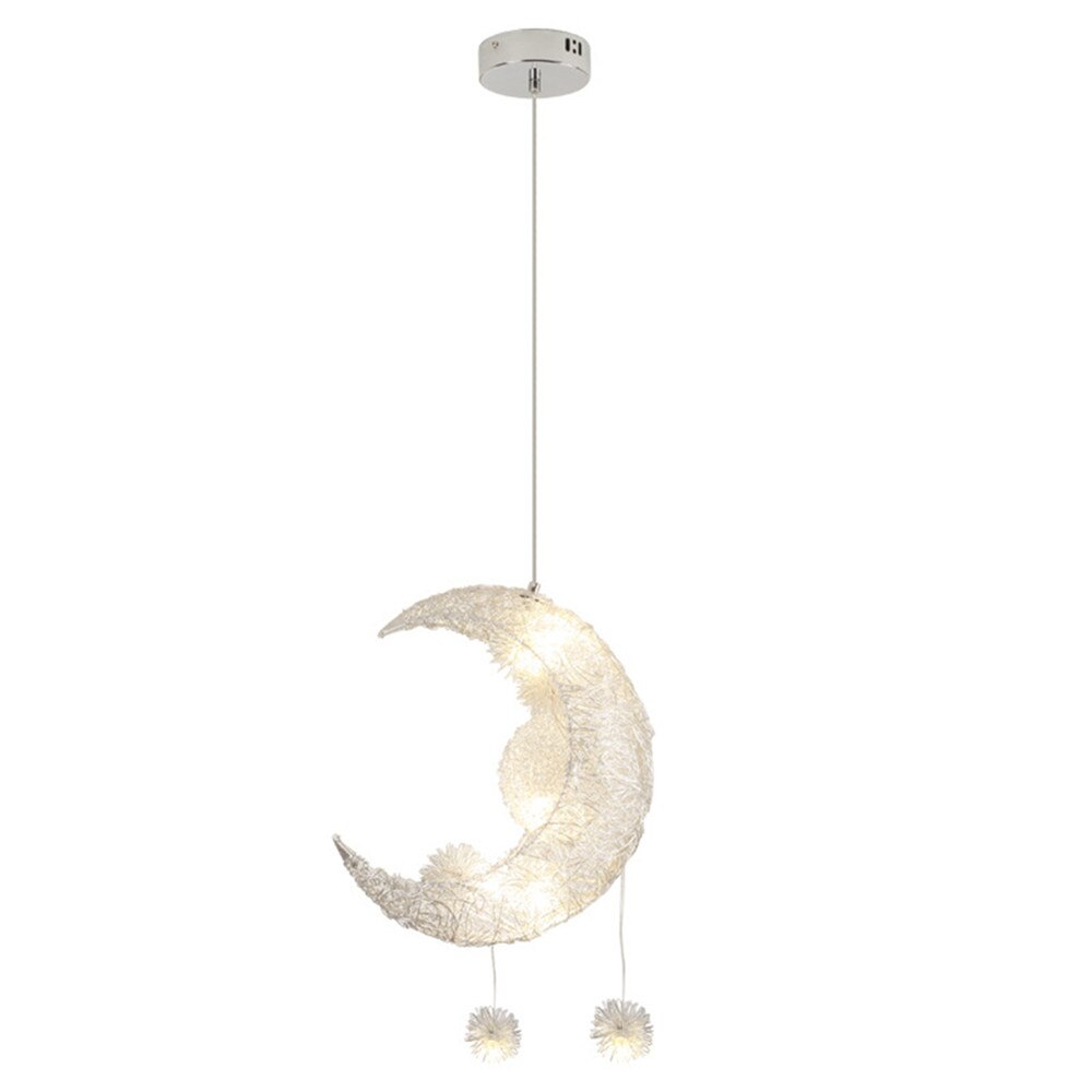 Moderne ledet hengende lys til stue soverom spisestue hengende lampe måne stjerne anheng lampe låve soverom lys luminare