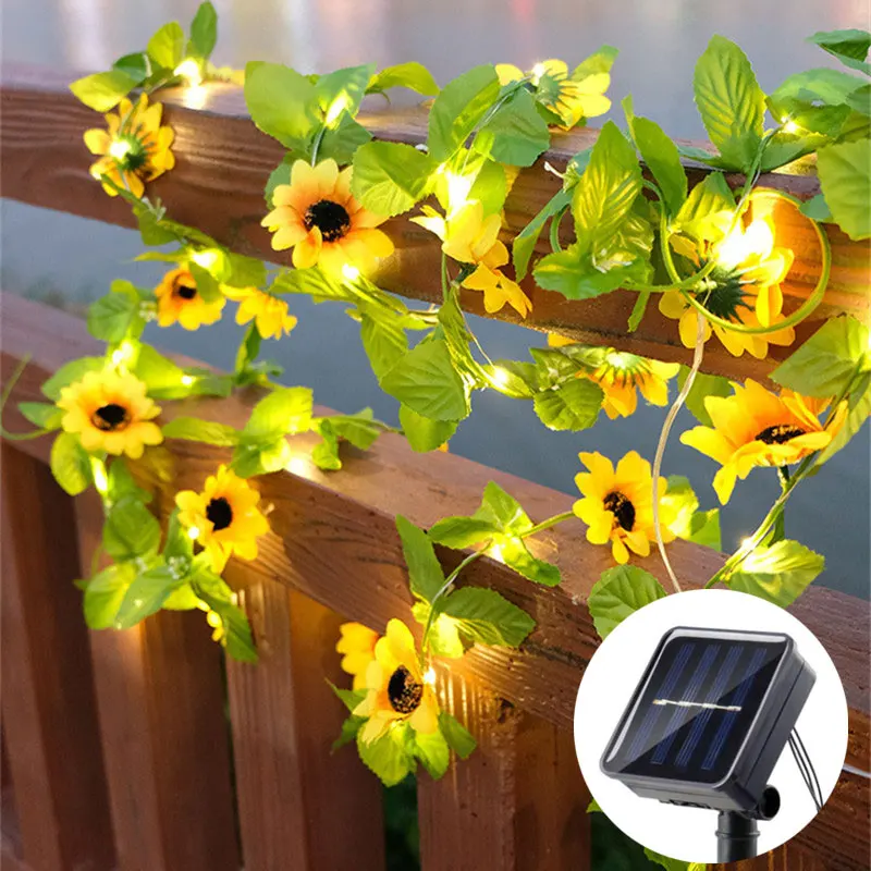 50/100 LEDs Green Leaf Fairy Lights String Künstliche Efeu Girlande Lichterkette für Weihnachtssträuße Hochzeit Schlafzimmer Dekoration