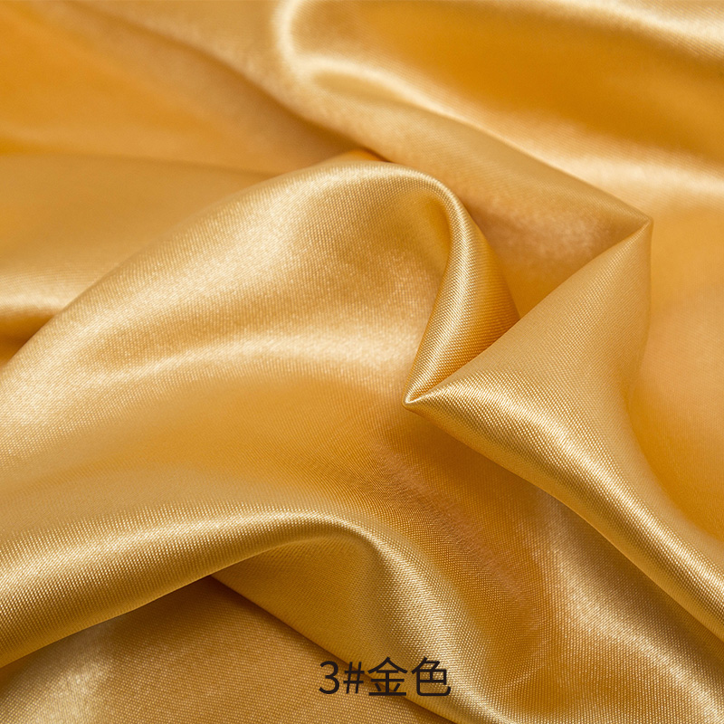 26 Colors Satin Fabric By The Meters Skirt Lining Material Wedding Decoration Fabric Box Lining DIY Clothing Sewing Background: L / green
