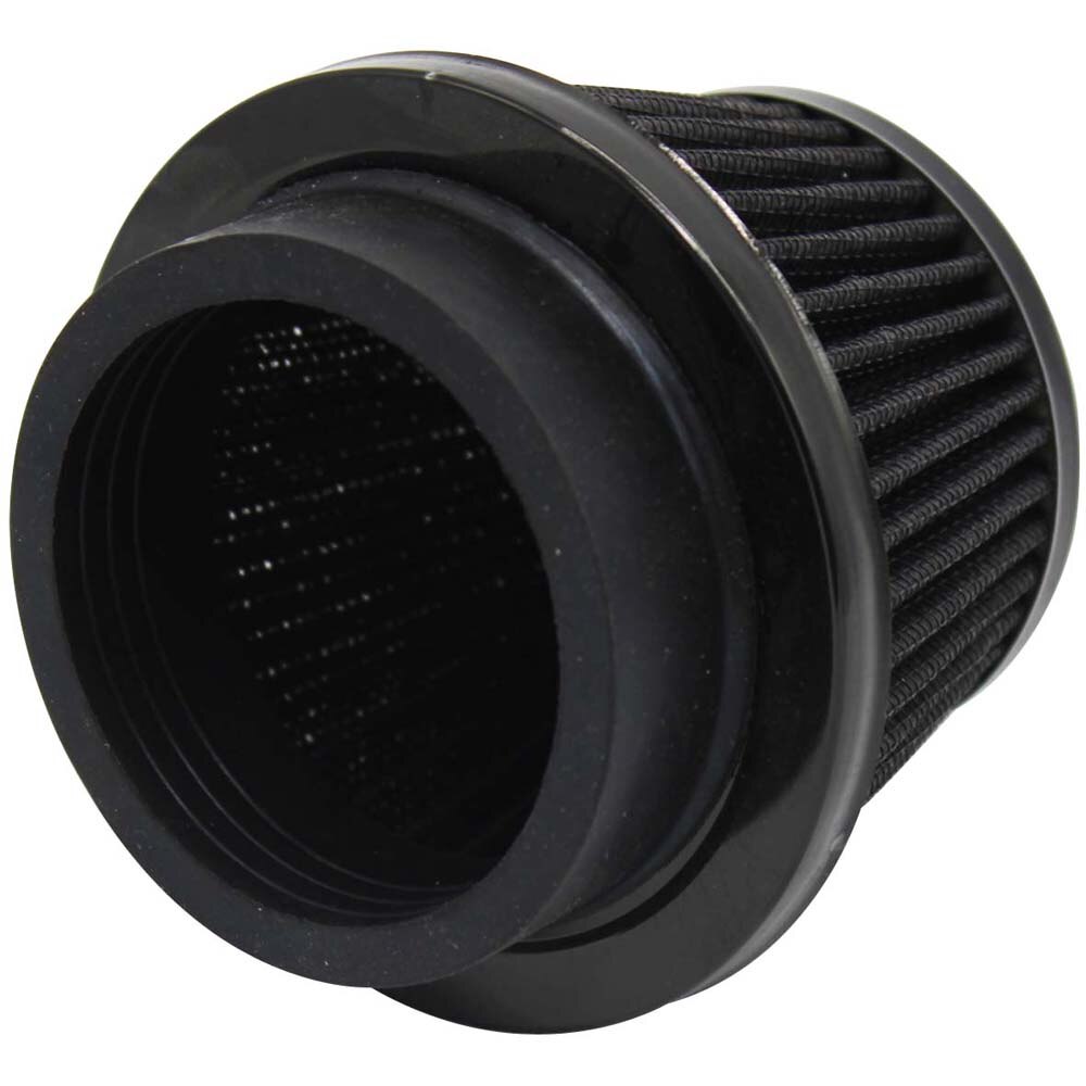 Universal air filter high flow intake system washable reusable cone mesh Black