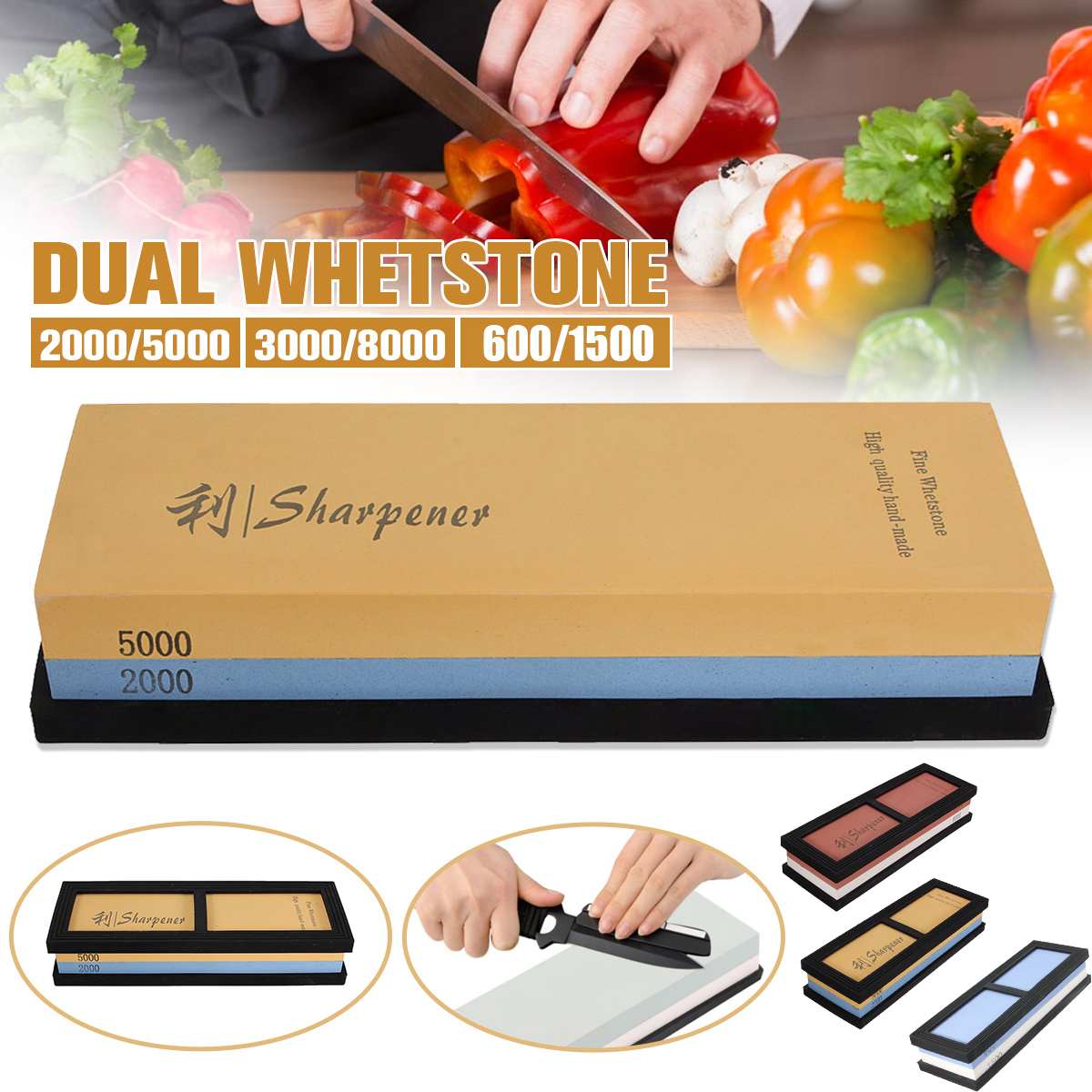 Grit Sharpening Water Stone Dual Razor Whetstone Sharpen Stone 240/800 600/1500 2000/5000 3000/8000