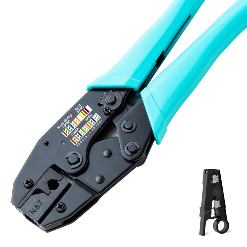 RJ45 Tool Cat7 Crimper Cat7 Connector Krimptang Kabel Crimper Tang Voor Cat7 Cat6A Afgeschermde Metalen Clip Connector: Default Title