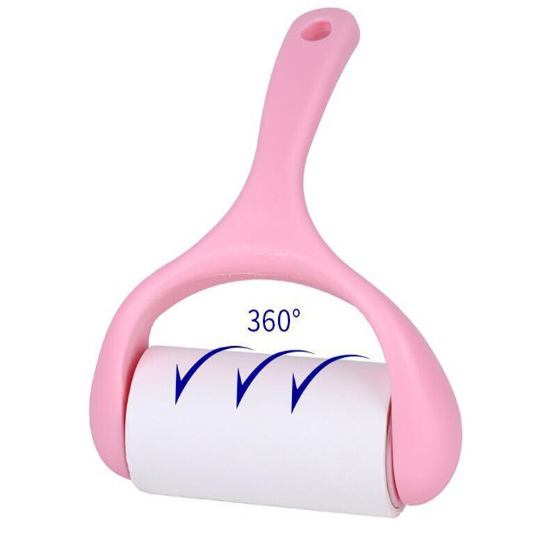 9 Rolls + 1 Handle Sticky Roller Sticky Handle Dust Paper Tearable Adhesive Brush Clothes Lint Cleaning Brush Pet Hair Remover