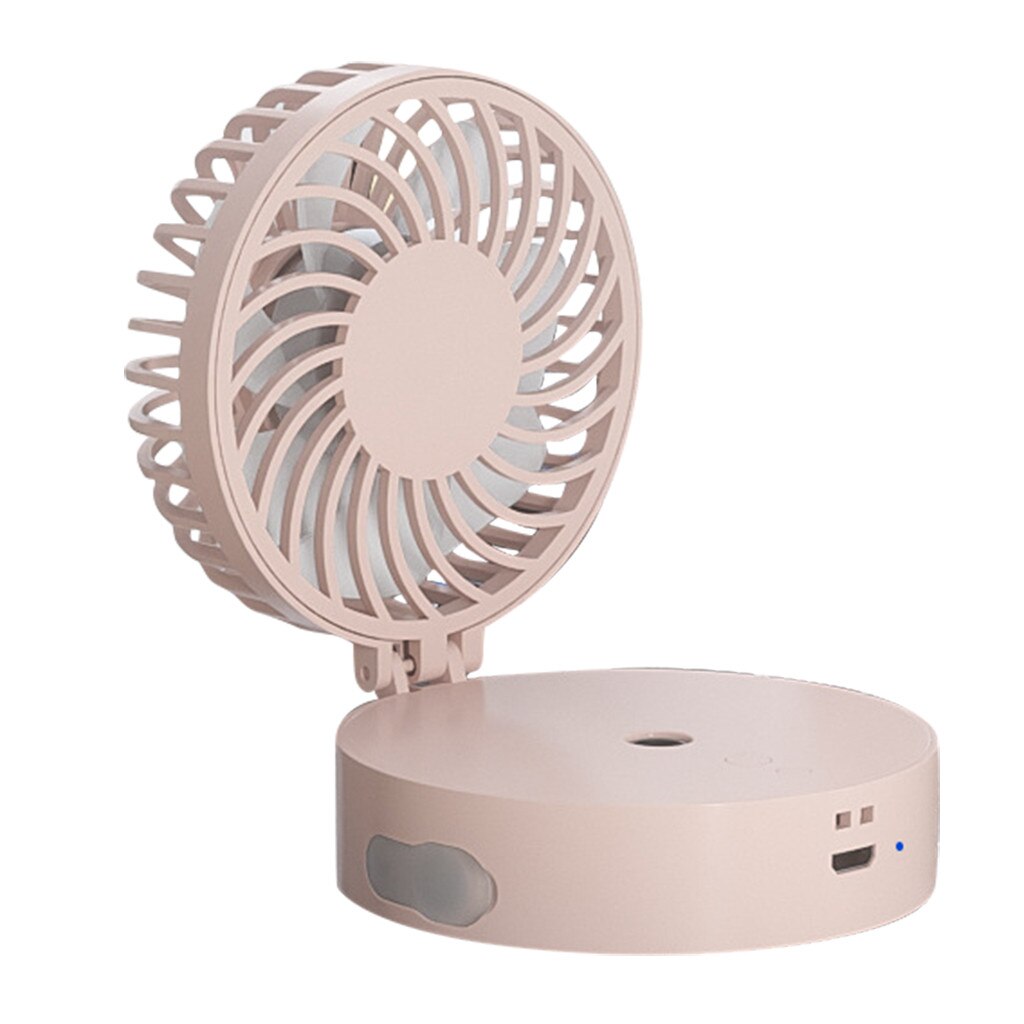 2 In 1 Mini Usb Draagbare Luchtbevochtiger Auto Air Fan Diffuser Verstuiver Luchtbevochtiger Fan Draagbare Usb Luchtbevochtiger Mini Ventilator # G30: Roze