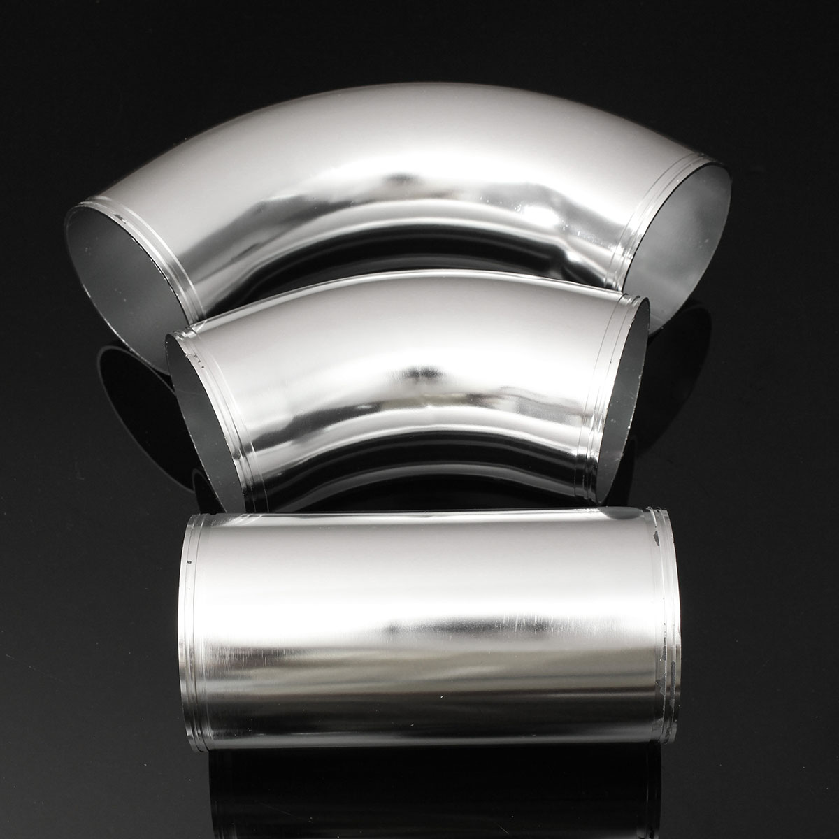 76mm Universal Auto Car Cold Air Intake System 3inch Aluminium Tube Intake Pipe Kit Turbo Direct Cold Air Filter System