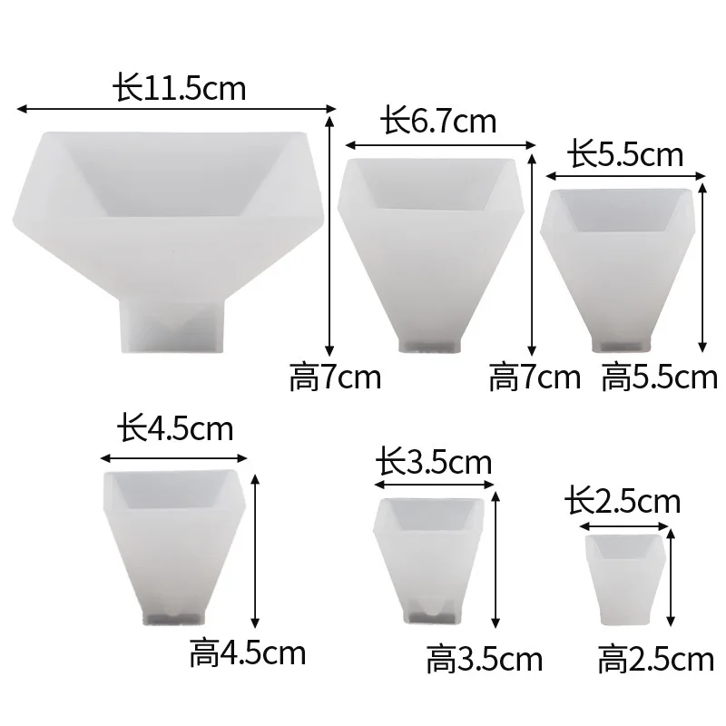 Moule pyramide 3D en Silicone, pour bricolage, cristal UV époxy, cône triangulaire cubique, décoration de la maison, Arts et artisanat pour modèle en résine