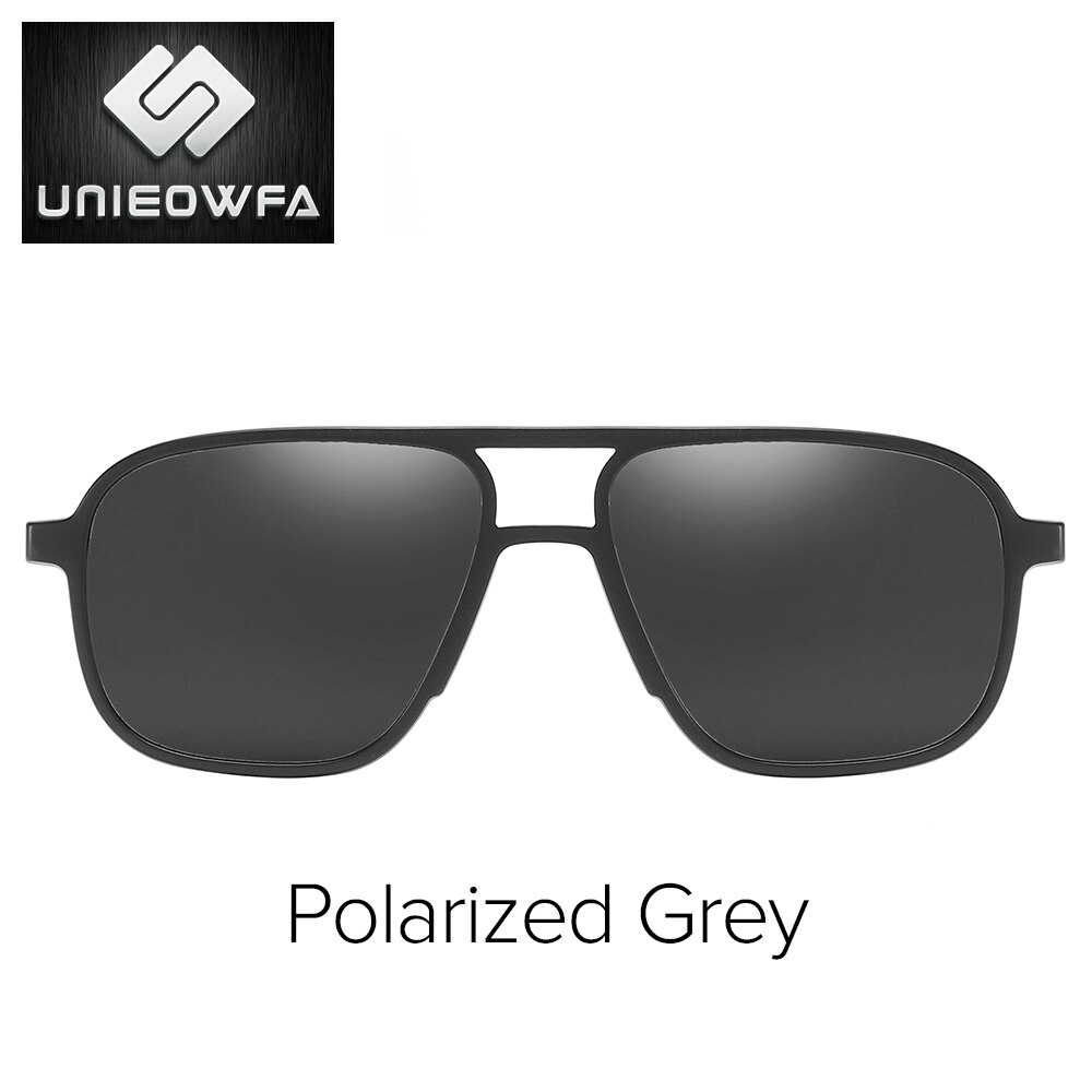 Optical Magnetic Clip on Glasses Frame Men Clear Prescription Myopia Eyeglasses Frame Polarized Magnet Clip Sunglasses Men Brand: 1910 Grey Clip