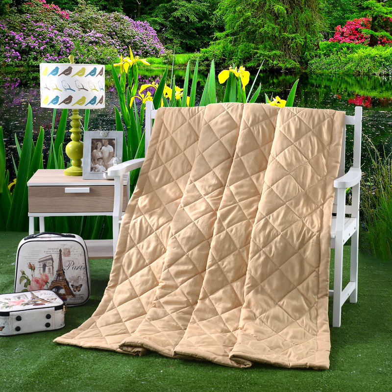 Bloemen Stijl Zomer Dekbed 150*200Cm/180*200Cm/200*230Cm Gewatteerde Quilt dunne Beddengoed Deken/Plaids: Donker Kaki / 180x200cm