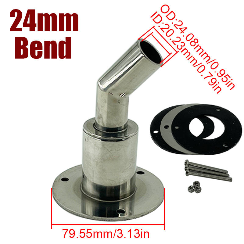 22mm/24mm Edelstahl Durch Rumpf Auspuff Fitting Rohr Rohr Buchse Hardware Teil Luft Diesel Vent Heizung für Auto Boot Lkw Van: Grau