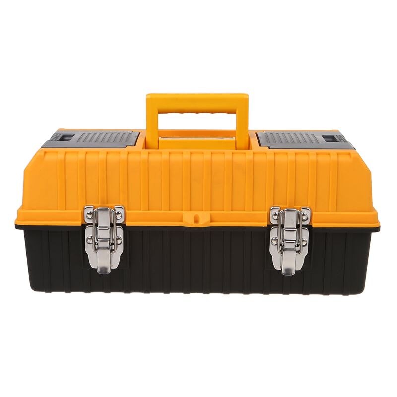 17&quot; Large Plastic Tool Box 3 Layer Storage Hardware Toolbox Home Multifunction Car Repair Container Case: Default Title