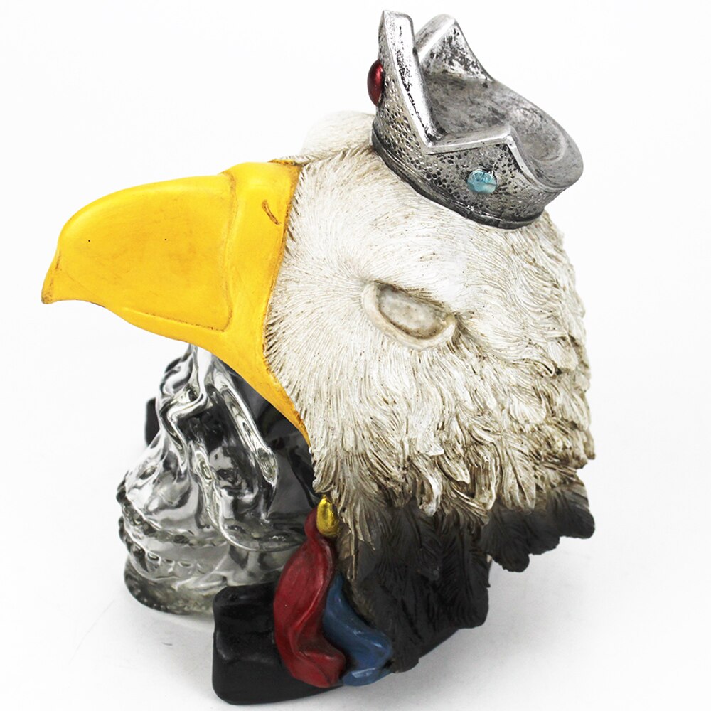Cráneo con águila calva, casco con cabeza de cristal, Cráneo de Vodka, conjuntos de vino creativos, decantador de calavera inferior de vino, juego de vidrio