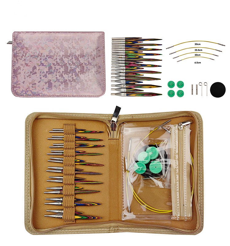 Stricknadeln, abnehmbares Ebenholz, 1 Set Häkelnadeln, Nadeln, handgefertigtes Kunsthandwerk, bequemer Griff für DIY-Schals, Handschuhe