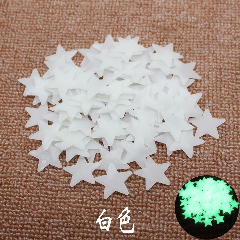50Pcs Pentagram Lichtgevende 3D Muursticker Ster Lichtgevende Patch Fluorescerende Lichtgevende Muursticker Glow In The Dark Sterren Decals: Picture-05