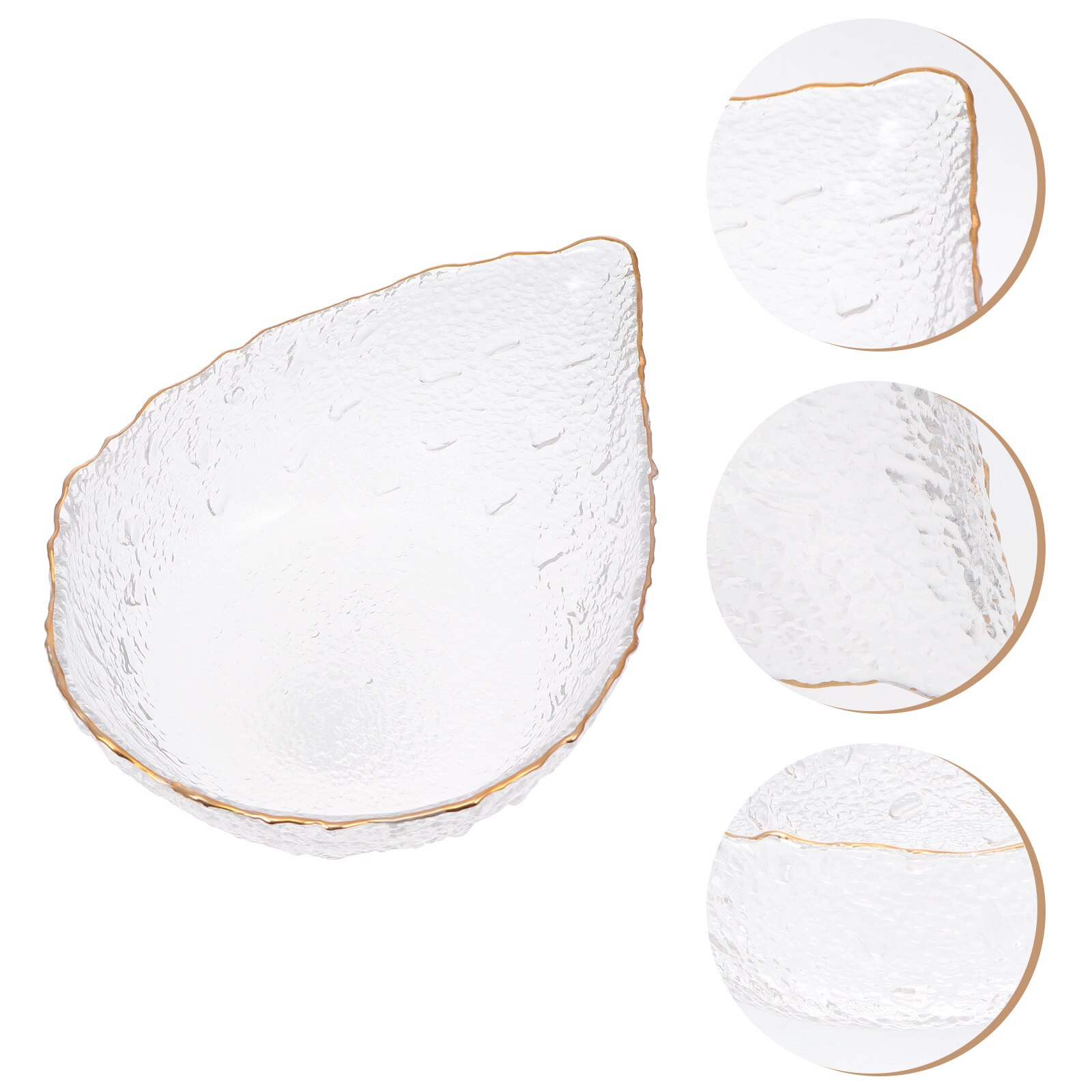 Bol en verre pour mélanger les salades de légumes et de fruits, 1 pièce, bol en forme de goutte d'eau pour Dessert: Assorted Color