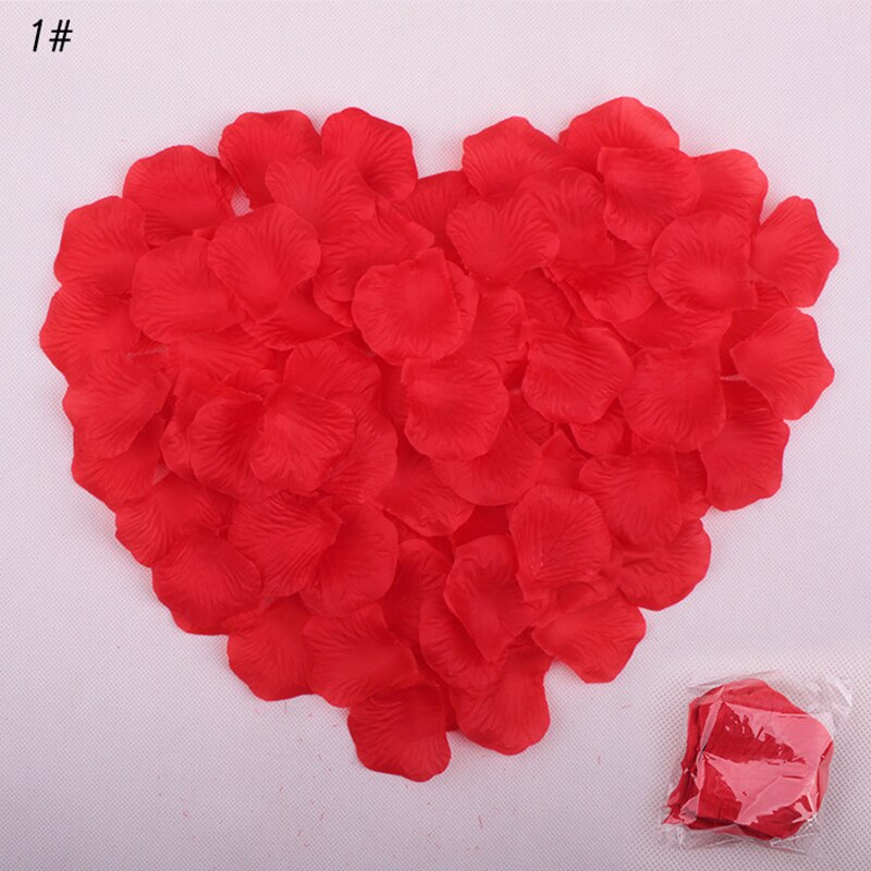 Simulation de mariage 100 pièces * 6 pétales de rose, scène de mariage, disposition de la salle de mariage, décoration en tissu soie, pétales de rose