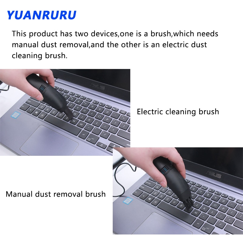 Mini Computer Vacuum USB Keyboard Brush USB Keyboard Cleaner Computer Vacuum Cleaning Kit Tool Remove Dust Cleaning Brush