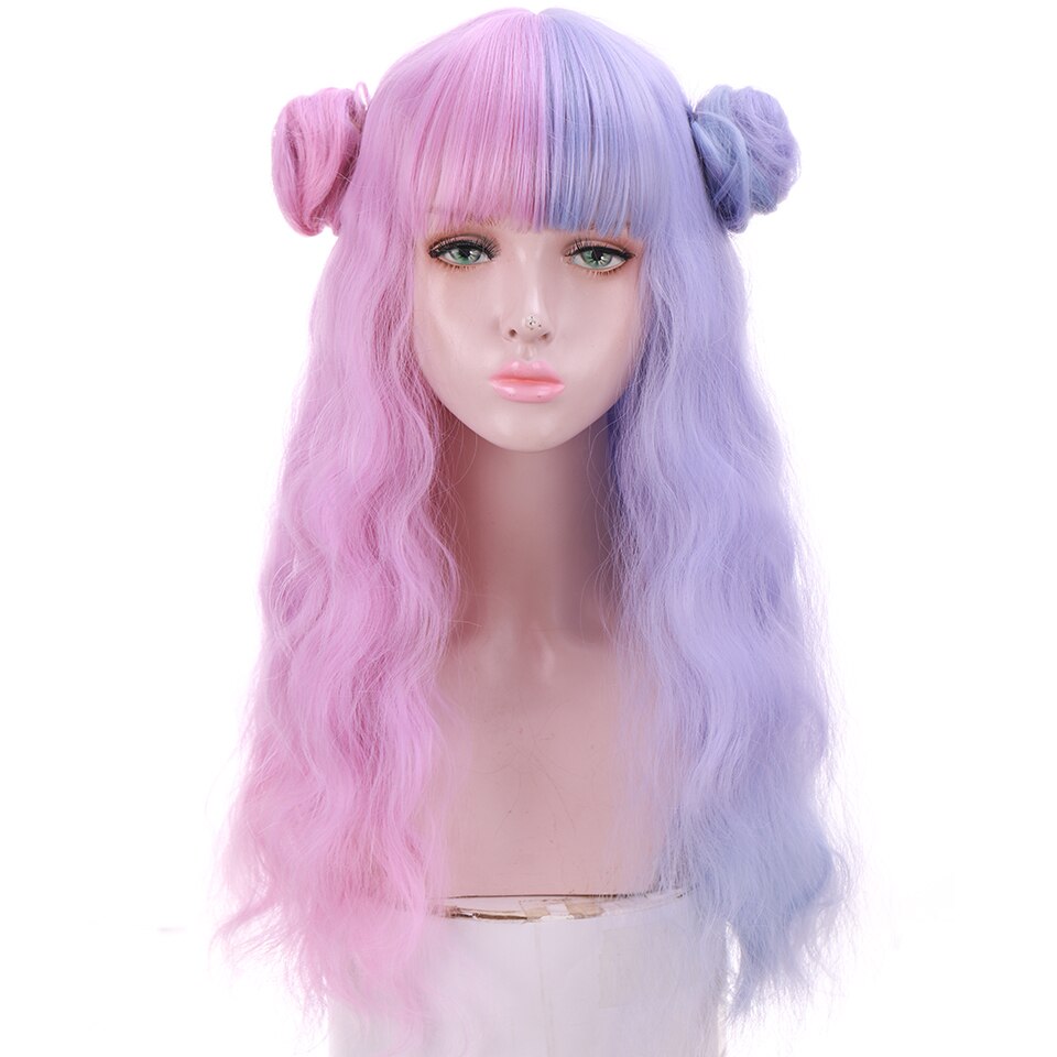 HOUYAN 22 Inch Long Wavy Wig with Bang Red Hair Cosplay Wig Heat Resistant Synthetic Hair Wigs: P1B/613