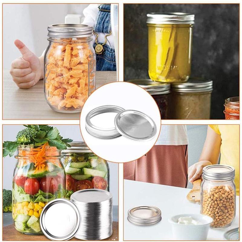 Mason Jar Lid Tinplate Split Opening Sealing Lid Round Home Iron Lid Lid Spherical Metal Supplies Ring Can P1Z3