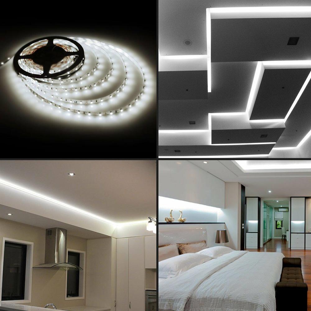 5M 12V Led Light Strip Bar Kitchen Lights Waterproof RGB LED Light Brightness LED Ribbon Tape Under Cabinet Cupboard Decoration