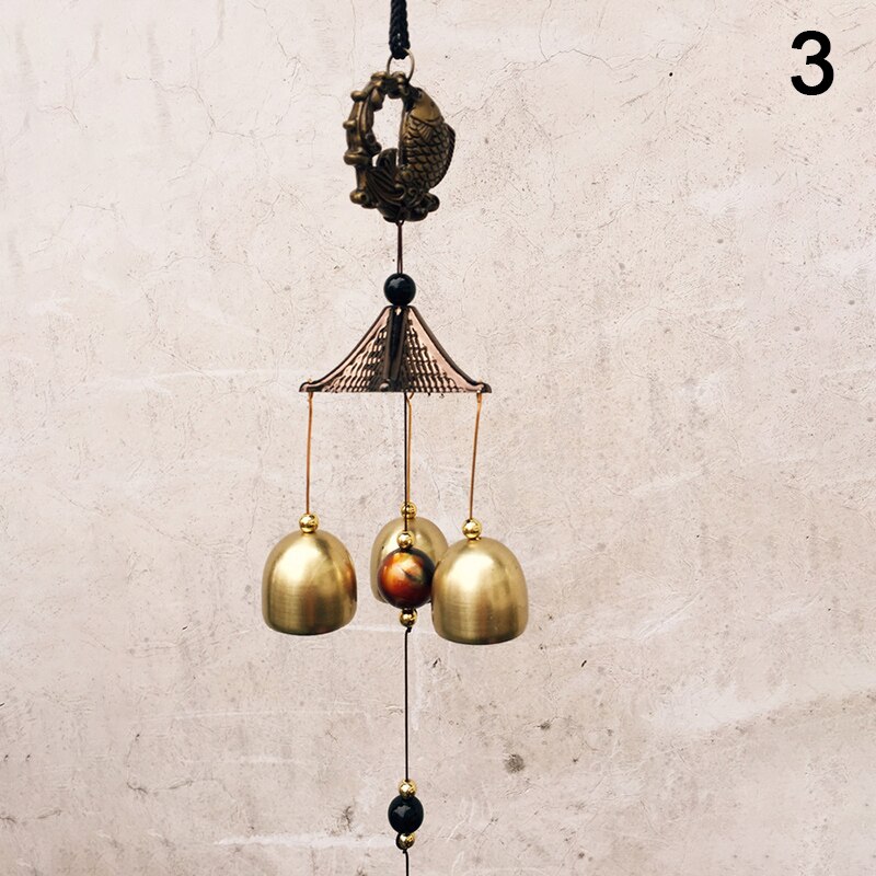 1Pcs Antique Wind Chime Copper Yard Garden Outdoor Living Decoration Metal Wind Chimes Outdoor Chinese Oriental Lucky Metal: A3